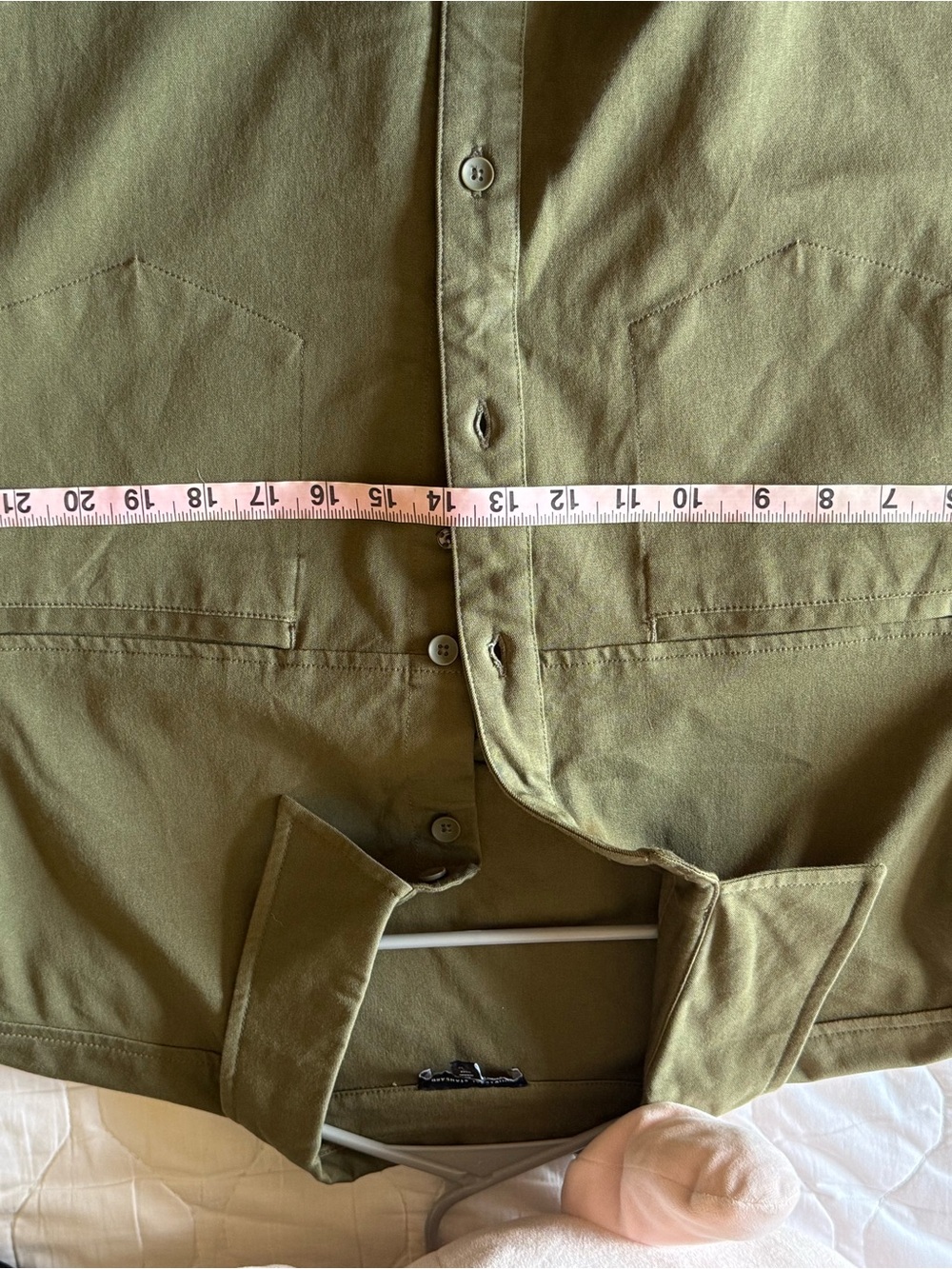 Universal Standard Olive Green Button-Up Shirt Dress - Picture 13 of 13